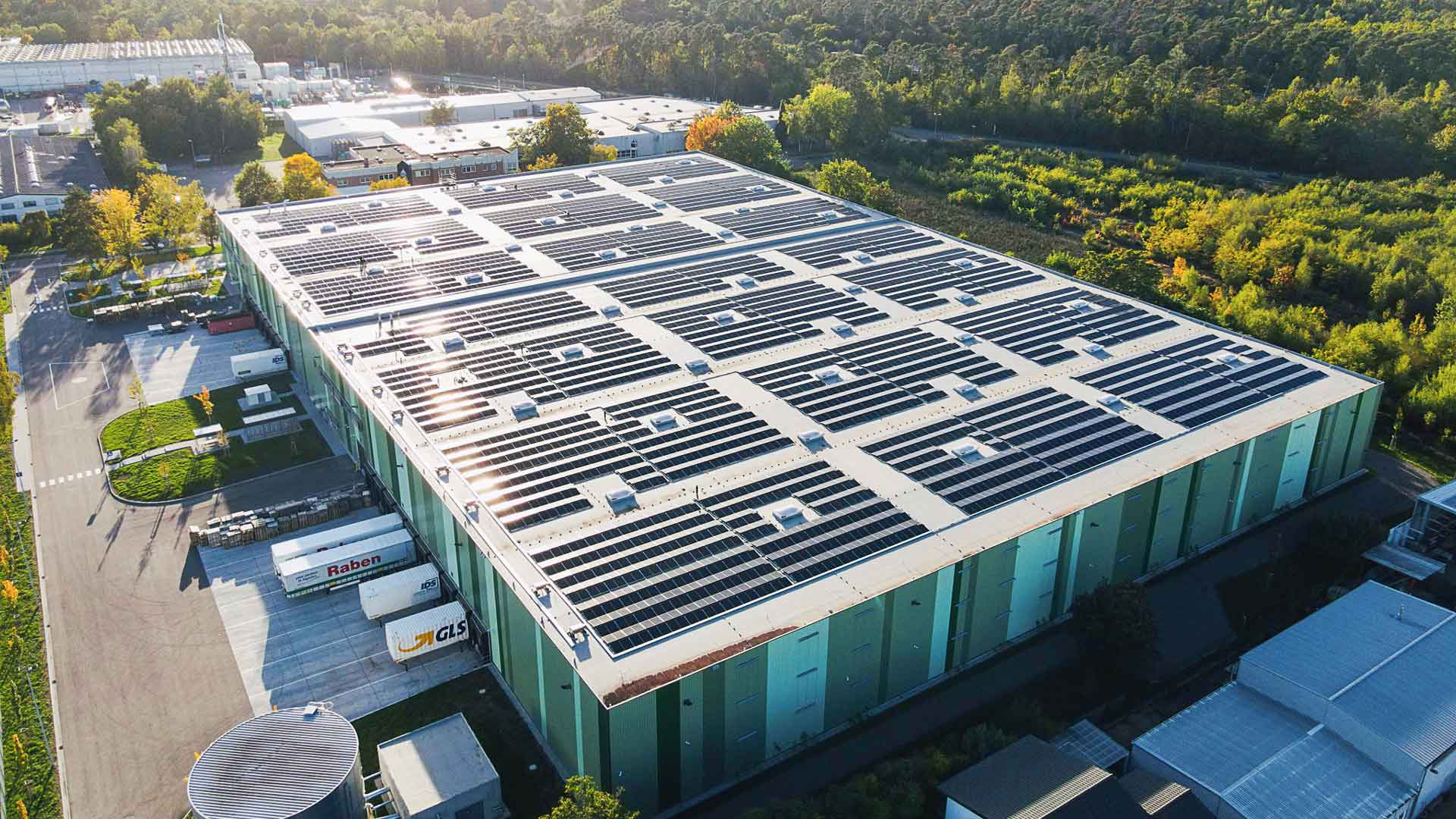 Drohnenaufnahme Photovoltaikanlage Speyer